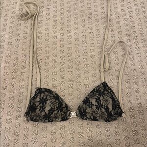 Elegant Black Lace Bikini Top